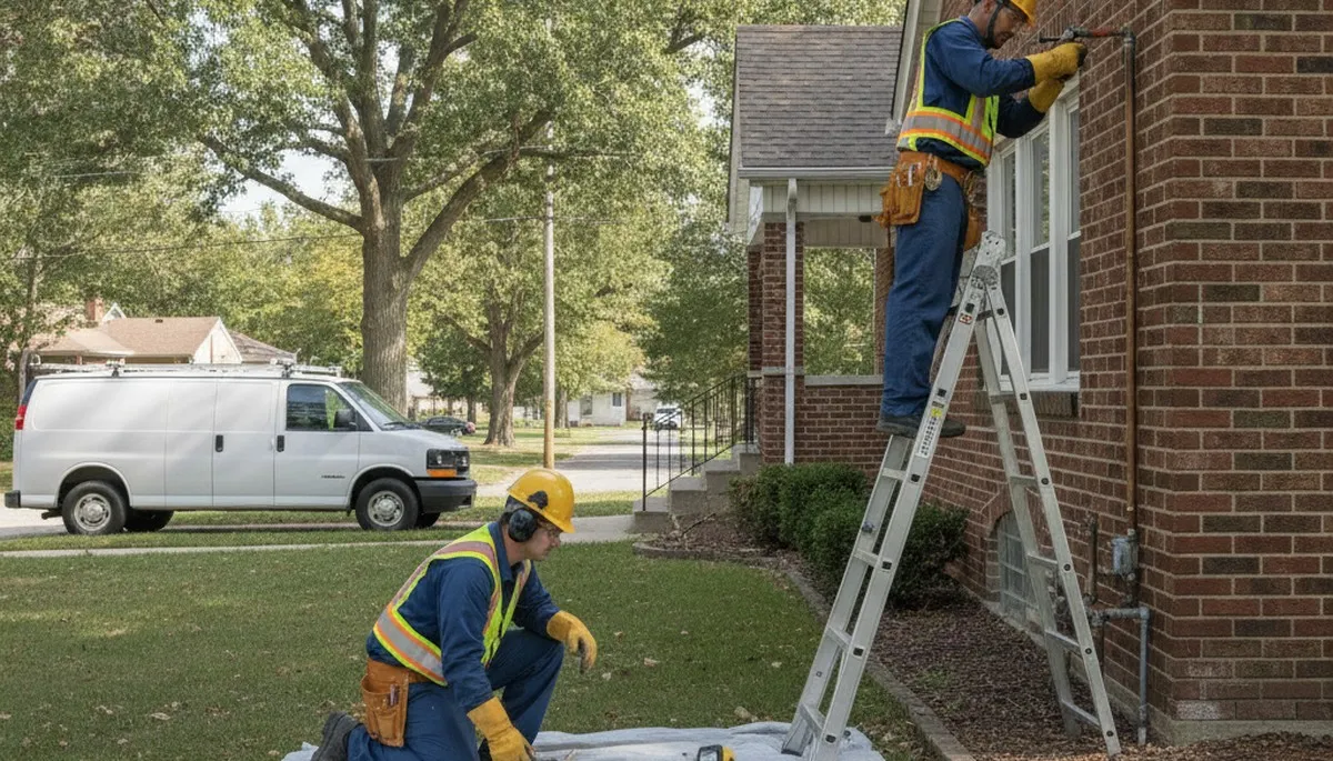Royal Oak, MI plumber repairing a plumbing issue for a local home service call