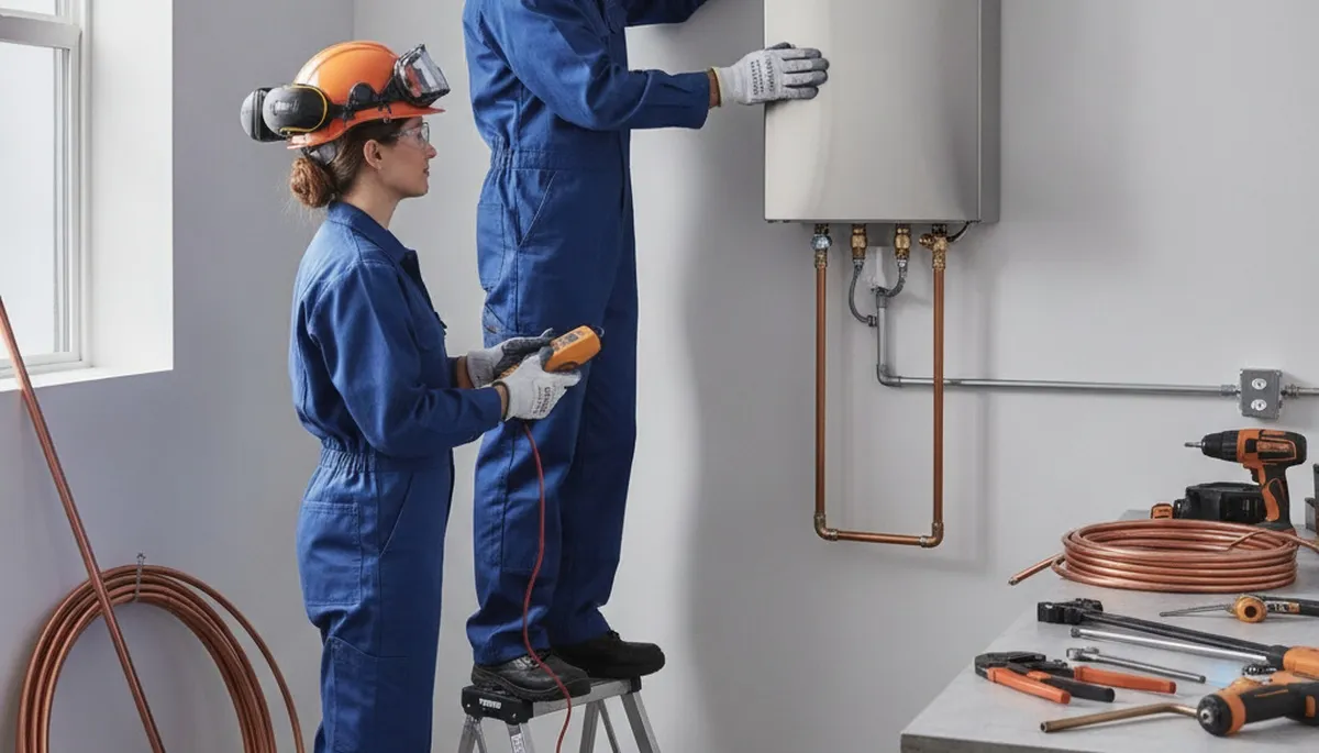 Tankless water heater service in Royal Oak, MI by On Call Plumbers for residential repair and installation