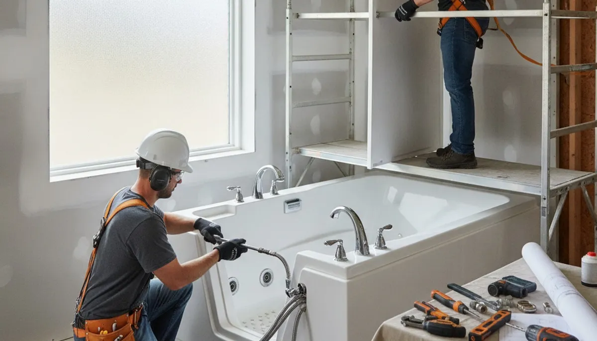 Walk-in tub installation by Royal Oak, MI plumbers for safe, accessible home bathing